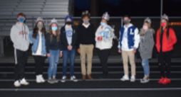 LCHS 2020 Homecoming court:  Sophomores Hawkeye Adams and Judi Georges, Seniors Gracie Galletti and Gabe Zeller, Homecoming King Avery Rush,  Homecoming Queen Bella Welton, Juniors Wilson Georges and Charli Potts, Freshman
Grace Fleming, not pictured Freshman Jason Liu
