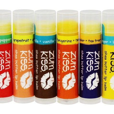 3. Zum Kiss                             This lip balm is an all natural one found in what my mom calls the hippie section of Hyvee. Ive tried their vanilla, peppermint, and tangerine flavors. Not only does this lip balm taste amazing, it also does wonders for chapped lips. My overall rating is 5/5.